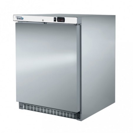 ARMOIRE RÉFRIGÉRÉE NÉGATIVE - FINITION INOX - PORTE PLEINE - 200 L